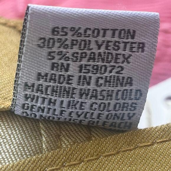 NWT Kreamy Cargo Shorts With Black Belt khaki Sz large - Picture 7 of 7